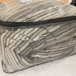 Threshold Rangeley Gray and White Striped Comforter